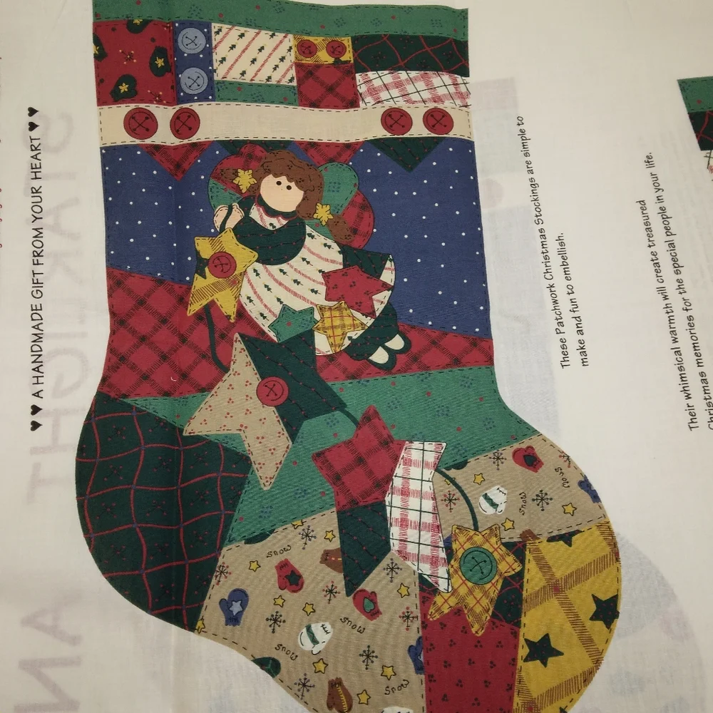 FABRIC Starlight Angels by Leslie Beck, Makes 2 stockings, angels and sa…